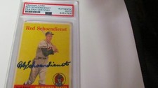 1958 Topps Red Schoendienst Signed Baseball Card PSA Certified
