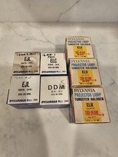 Lot Of 7 Sylvania Projector Lamp Bulbs EJL ELC DDK ELH 200W 250W 80W OLD STOCK