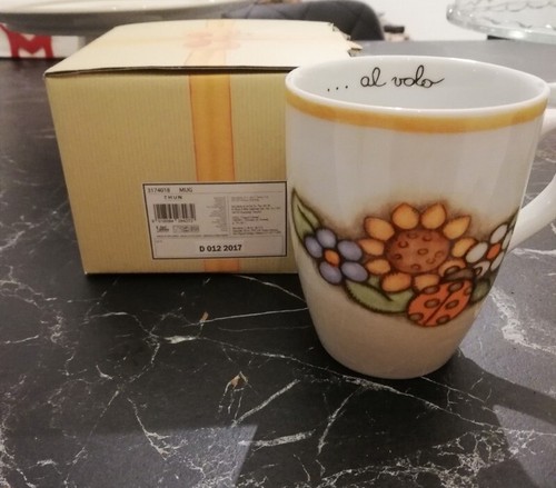 SET 2 TAZZE MUG LATTE CIOCCOLATA THE THUN COUNTRY SERIE GIRASOLE - Foto 3 di 3
