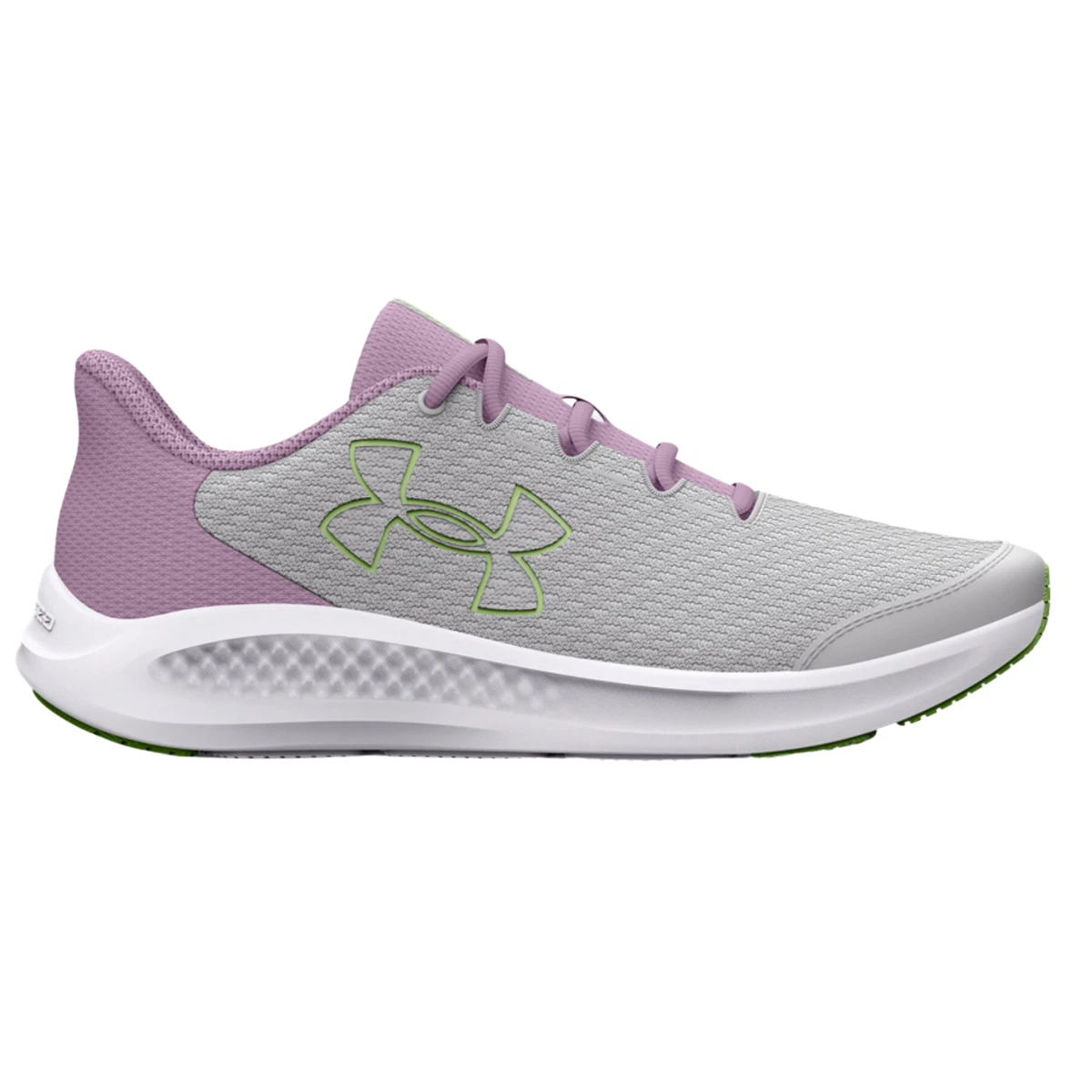 Under Armour Big Kids Girls School Charged Pursuit 3 Shoes Grey 3026713 100
