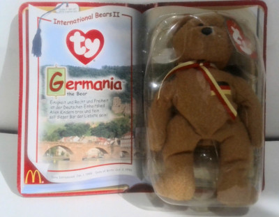 TY McDonald's Beanie Baby GERMANIA The Bear International Bears NEW IN PACKAGE