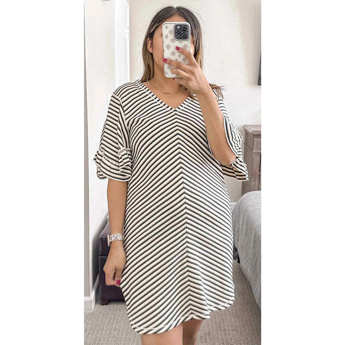 See by chloe striped dress cheap
