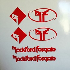 6 Universal Vinyl Decal Sticker Kit For Rockford Fosgate Amplifier car Audio