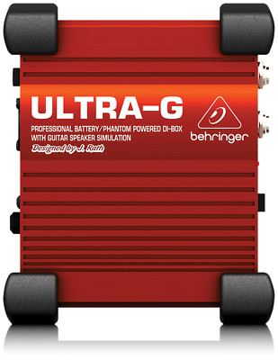 Behringer Red ULTRA-G GI100 Active DI Box für Gitarre mit Lautsprecher Simulation