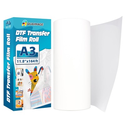 11.8'' x 164ft DTF Transfer Film Roll, DTF Film for Direct to Film Transfer Pr...