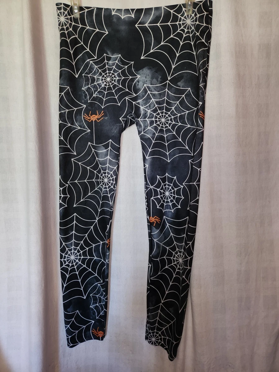 No Boundaries Halloween Leggings Pants Spider & Web JUNIORS XL 15/17 NWOT