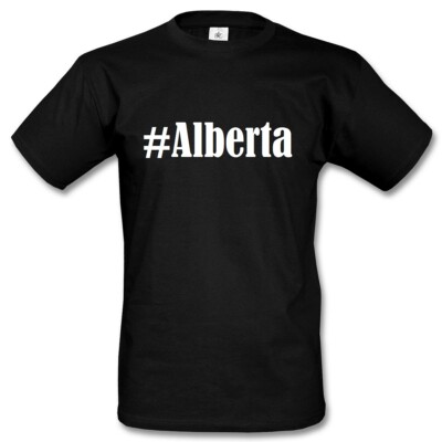 T-Shirt #Alberta Hashtag Raute für Damen Herren und Kinder