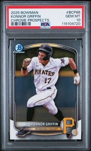 2025 Bowman - Chrome Prospects Konnor Griffin #BCP-86🔥PSA 10🔥POP 5🔥