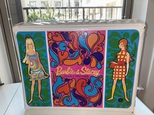 Vintage 1967 Mattel  Barbie  Stacey Double Doll Case  Mod Era 1007 CLEAN 