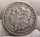 Key-date VF 1879-cc Silver MORGAN Dollar. Carson city coin.