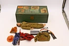 1960’s GI Joe Hasbro Foot Locker Storage Wooden Trunk No Tray W/Figure Accs