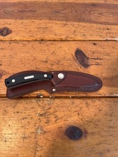 Vintage Schrade/Old Timer USA 1580T Gut Hook SS W/leather Sheath 7 5/8&rdquo; Overall