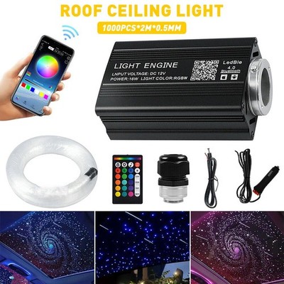 1000x Fiber Optic LED Car Home Headliner Roof Ceiling RGBW Star Light Decor 12W