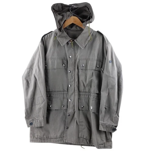 Vintage Russian Military Field Jacket Olive Green Hooded Utility Parka Size M - product listing photo