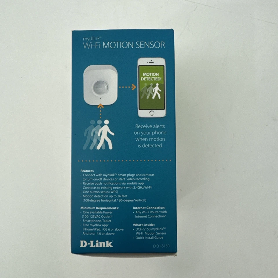 D-Link Wi-Fi Motion Sensor DCH-S150 Mydlink Connected Home NEW SEALED - Image 2 of 4