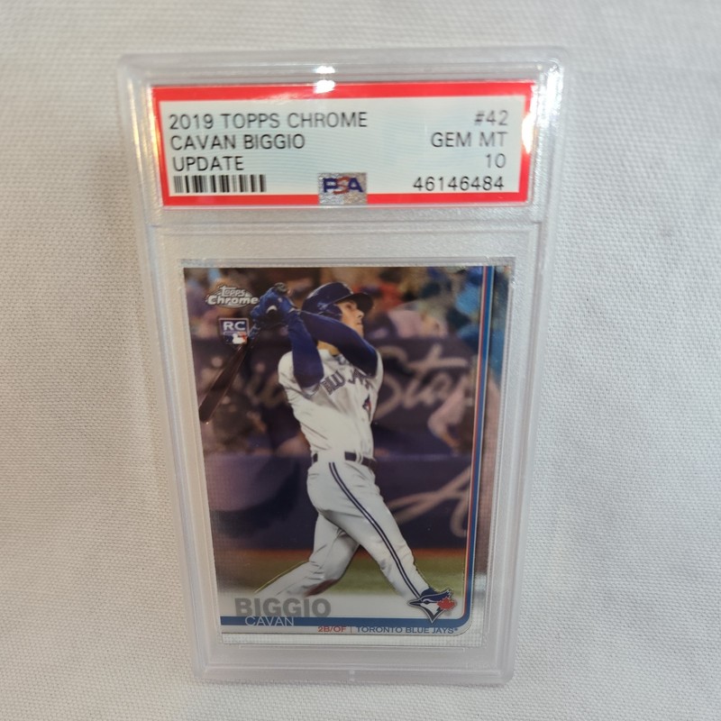 2019 Topps Chrome Update #42 Cavan Biggio Rookie RC PSA 10 Gem Mint Blue Jays