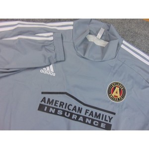 Atlanta United FC Training Jacket Mens 3XL Gray Adidas Climastorm Soccer