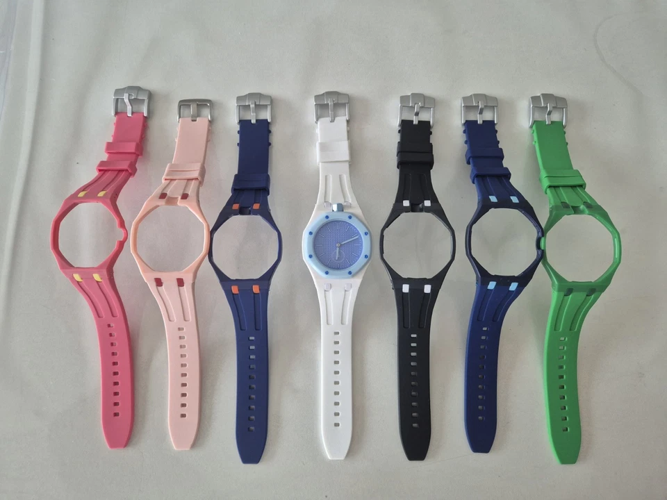 1 Bracelet silicone adaptable montre Royal Pop Audemars Piguet & Swatch Boîtier - Photo 2/2