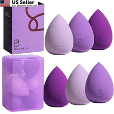 BS-MALL Makeup Sponge Set 6 Pcs Premium for 1 Count Pack of 7 , Purple