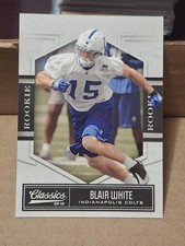 2010 BLAIR WHITE PANINI CLASSICS NFL ROOKIE CARD RC /999 COLTS #179 SPARTANS. rookie card picture