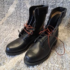 Addison Shoe Co Military Combat Boot Mens Size 8.5D Black Leather Biltrite VTG