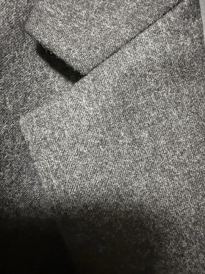 Blazer Prada Para Hombres 54R Gris Lana Dos Botones Muesca Solapa Hecho en Italia A38824 Foto 3 de 4