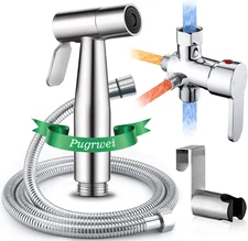 Handheld Bidet Sprayer for Toilet, Bidet Attachment for Toilet Warm Water, Hot a