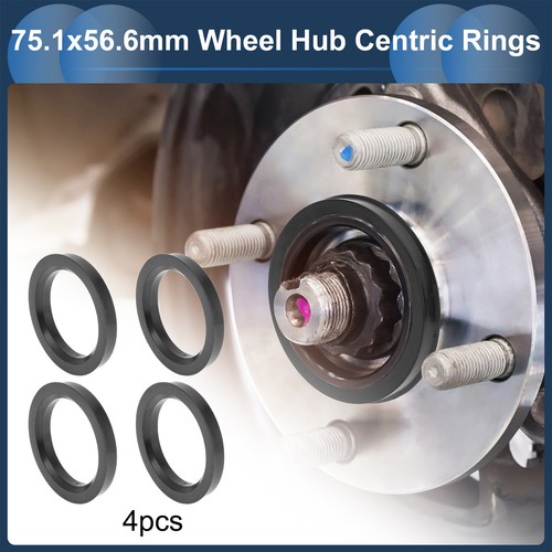 Set Of 4 Alloy Wheel Hub Centric Rings (Spigot Rings) 60.1mm To 56.6mm - WheelPartsDirect