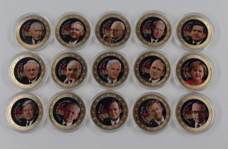 Sammlung 15x Gedenkprägung Medaille Bundeskanzler und Bundespräsidenten
