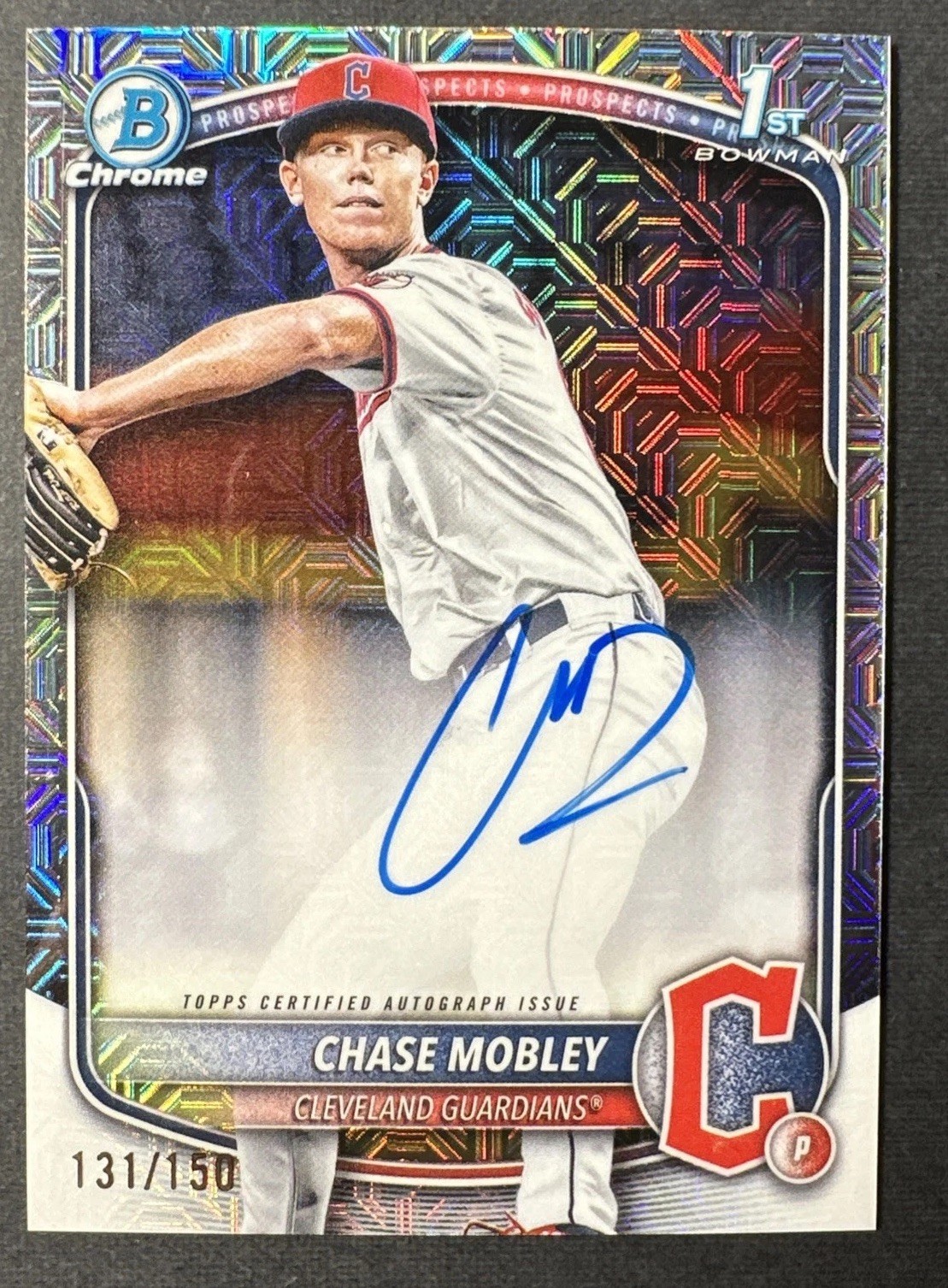2025 BOWMAN CHROME CHASE MOBLEY #CPA-CMY 1st HTA CHOICE AUTO /150 GUARDIANS