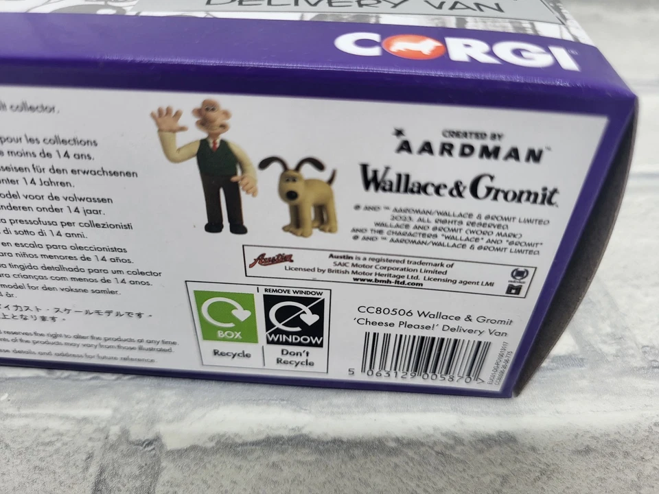 Corgi CC80506 Wallace & Gromit Austin A35 Van Cheese Please! 1:43 Diecast Model - Image 3 of 4