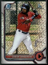 2022 Bowman #BCP-80 Junior Sanquintin Chrome Prospects Mojo Refractors