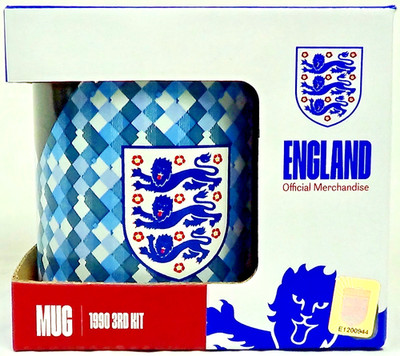 England 1990 3rd Kit Mug Cup FA Football Supporters Team Gift In Box Retro Neu