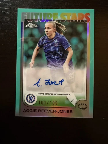 2024-25 Topps Chrome UEFA Women's Aggie Beever-Jones aqua ref auto /199 TQ46