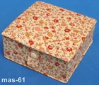 CASKET WITH FABRIC COVER 1930s/40s jewelry letters floral pattern prewar