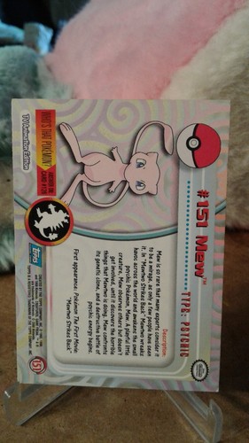 MEW #151 Blue Label Pokemon Topps Series 3 - 4 individuals available - Picture 2 of 9
