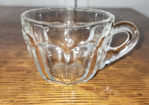 Anchor Hocking Colonial Punch Bowl And Cups Clear Glass Vintage - Picture 3 of 6
