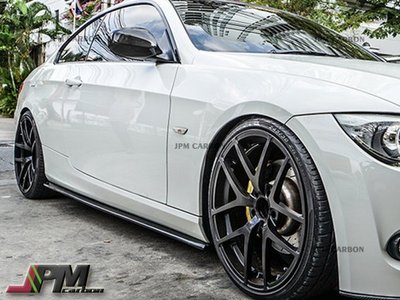 For 07-13 BMW E92 E93 328i 335i w/ M-Sport DP style Carbon Fiber Side Skirt Lip