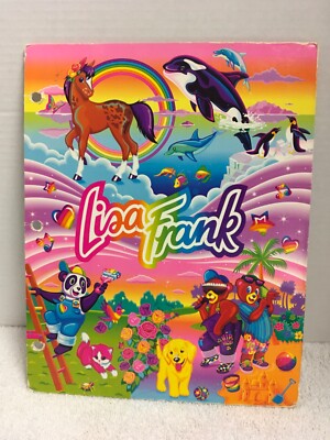 絵画 flk041195 PREOWNED Vintage LISA FRANK Folders 2 Pockets 3 Hole Punch Max