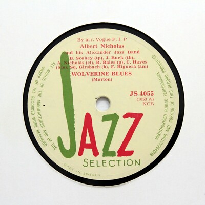 ALBERT NICHOLAS ALEXANDER JAZZ BAND ''Wolverine Blues'' (E+) JAZZ SELECTION [78]