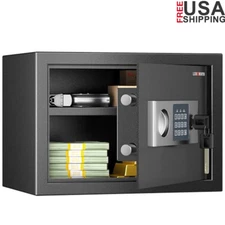 Digital Security Safe Lock Box Money Jewelry Documents Gun Home Office 0.6 Cu Ft