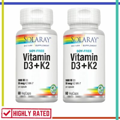 VITAMIN D3 Supplement for Bone Health Immune System Function Support By SOLARAY