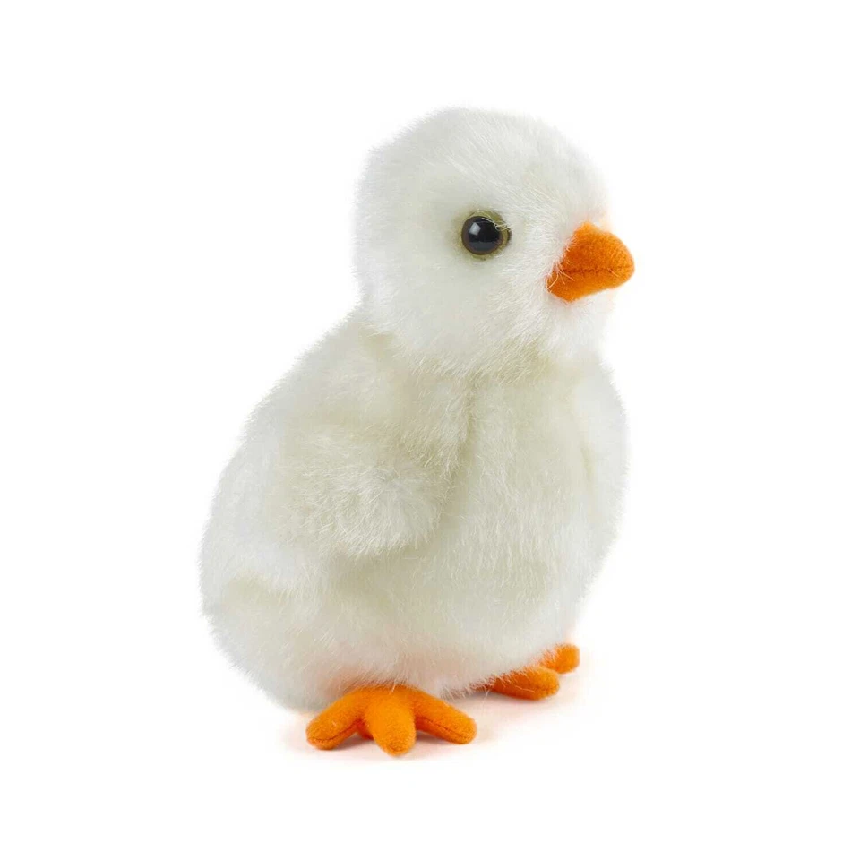 LIVING NATURE Küken (Baby-Huhn) weiß Plüschtier Stofftier Kuscheltier Plüsch H: 12cm