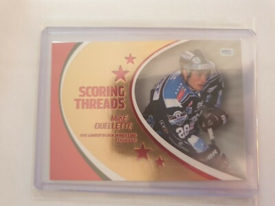12-13 Erste Bank Liga Mike Ouellette Scoring Threads Insert EHC Black Wings Linz