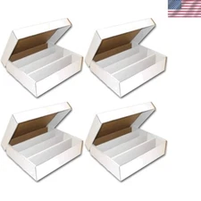 Stackable 8-Pack Card Holders for 3,200 Trading & Gaming Cards - Classic White