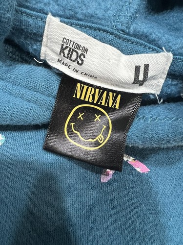 NIRVANA (2022) Official Unisex Kids Pullover Cotton On Sweatshirt Hoodie Size 4 - Picture 3 of 5