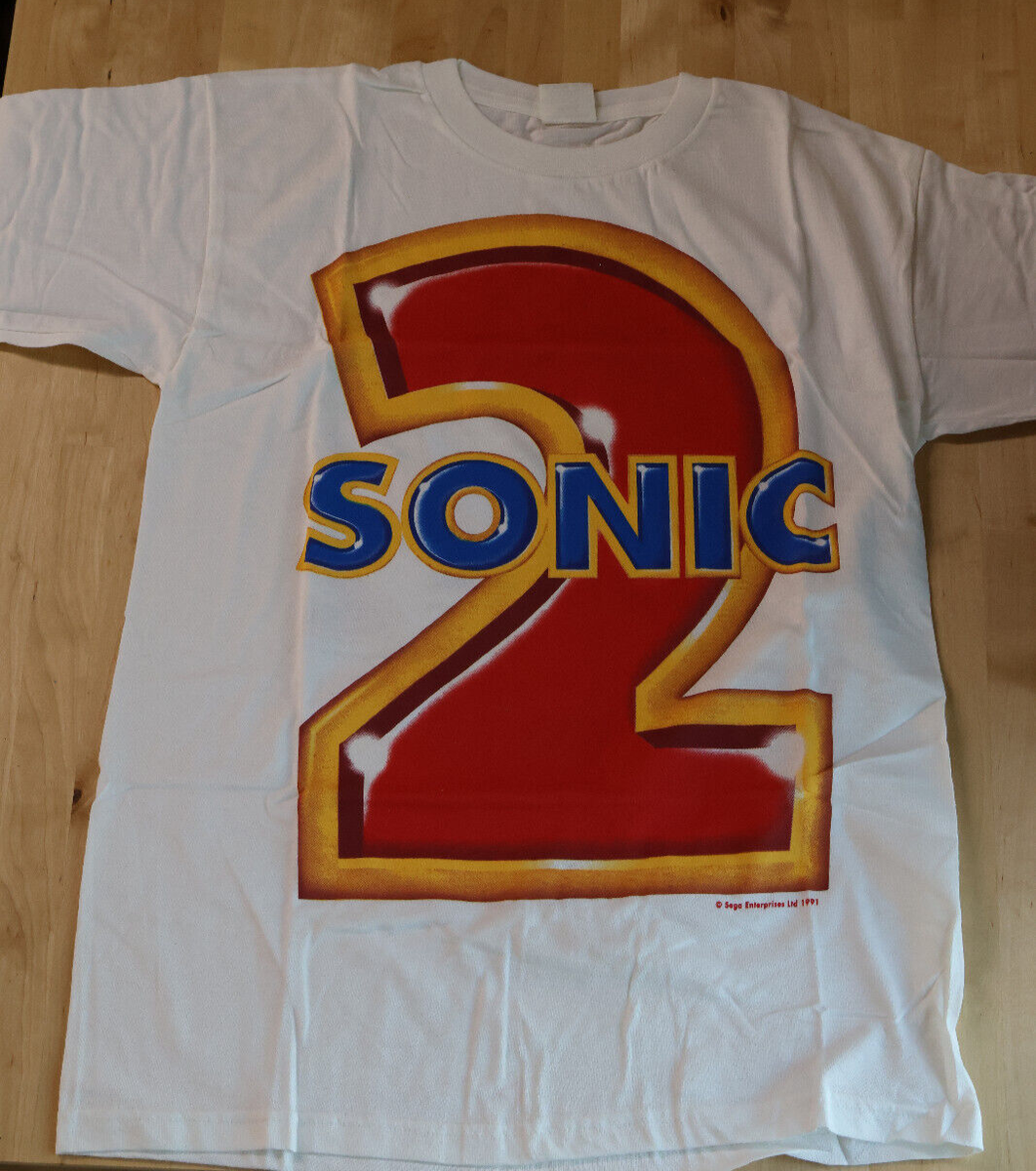 Sonic The Hedgehog 2 Vintage T-shirt. Sega Enterprises 1991. RARE 