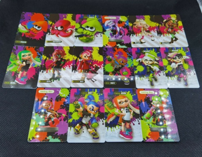 17 pcs/set PVC NFC Tag Game Cards Splatoon 1/2/3 Octoling Octopus