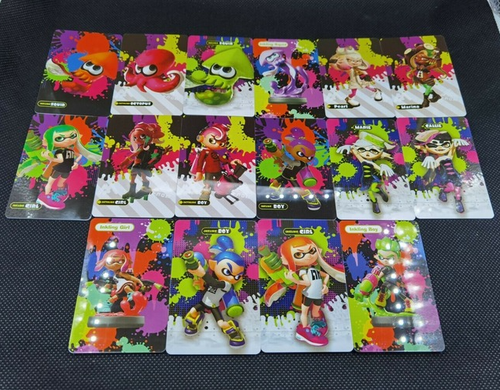 17 pcs/set PVC NFC Tag Game Cards Splatoon 1/2/3 Octoling Octopus For Switch - Photo 2/4