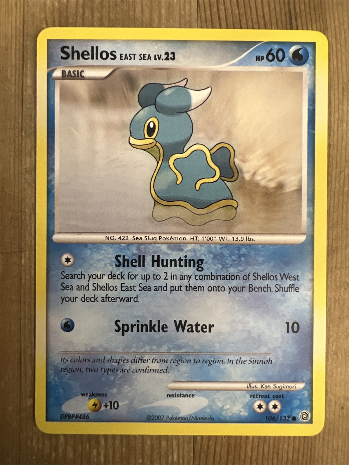 Pokémon TCG Shellos East Sea Secret Wonders 106/132 Regular Common LP